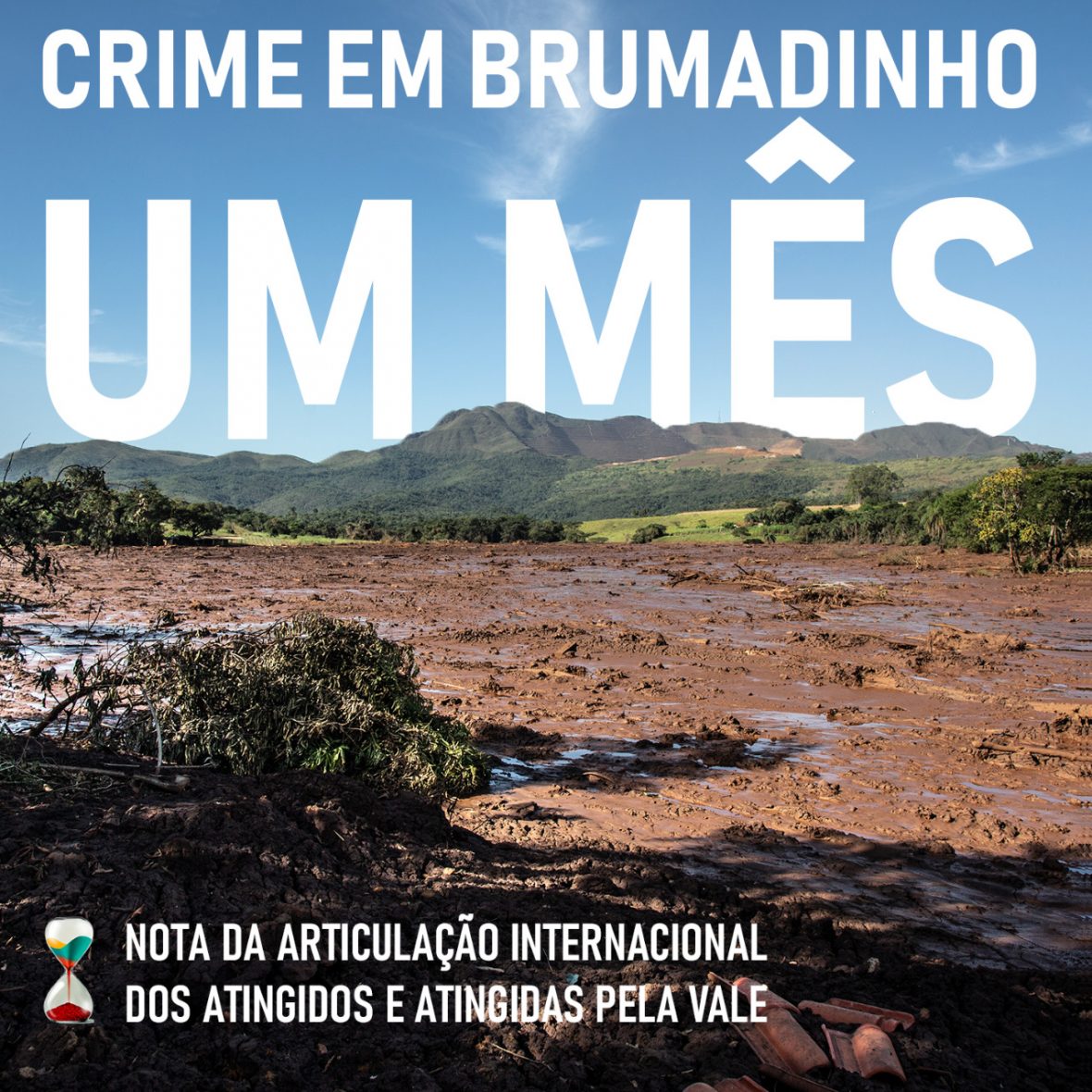 Nota um mês do crime-tragédia de Brumadinho